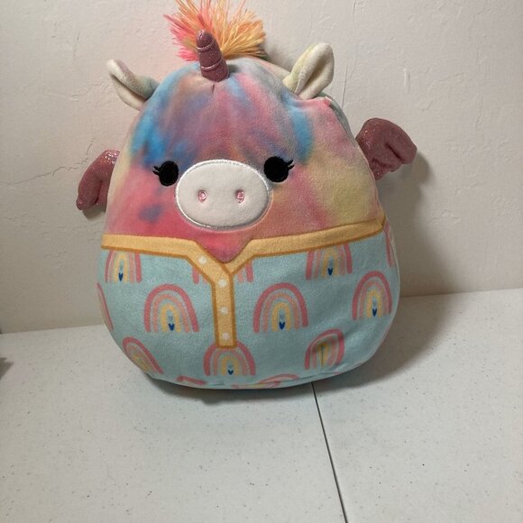 Squishmallows Other - Squishmallows Rainbow Unicorn Pig with Wings & Mohawk - 8" Plush - Used